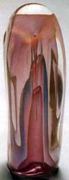 Vaso realizzato da Dominick Labino, figura di rilievo dello Studio Glass americano