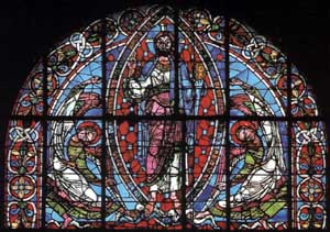 Particolare dalla Crocifissione e Ascensione di Cristo, Cattedrale di Poitiers, 1165-1170